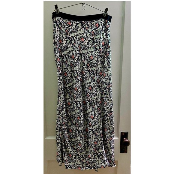 COS Floral Print Midi Skirt - Black, White, Red - Picture 1 of 3